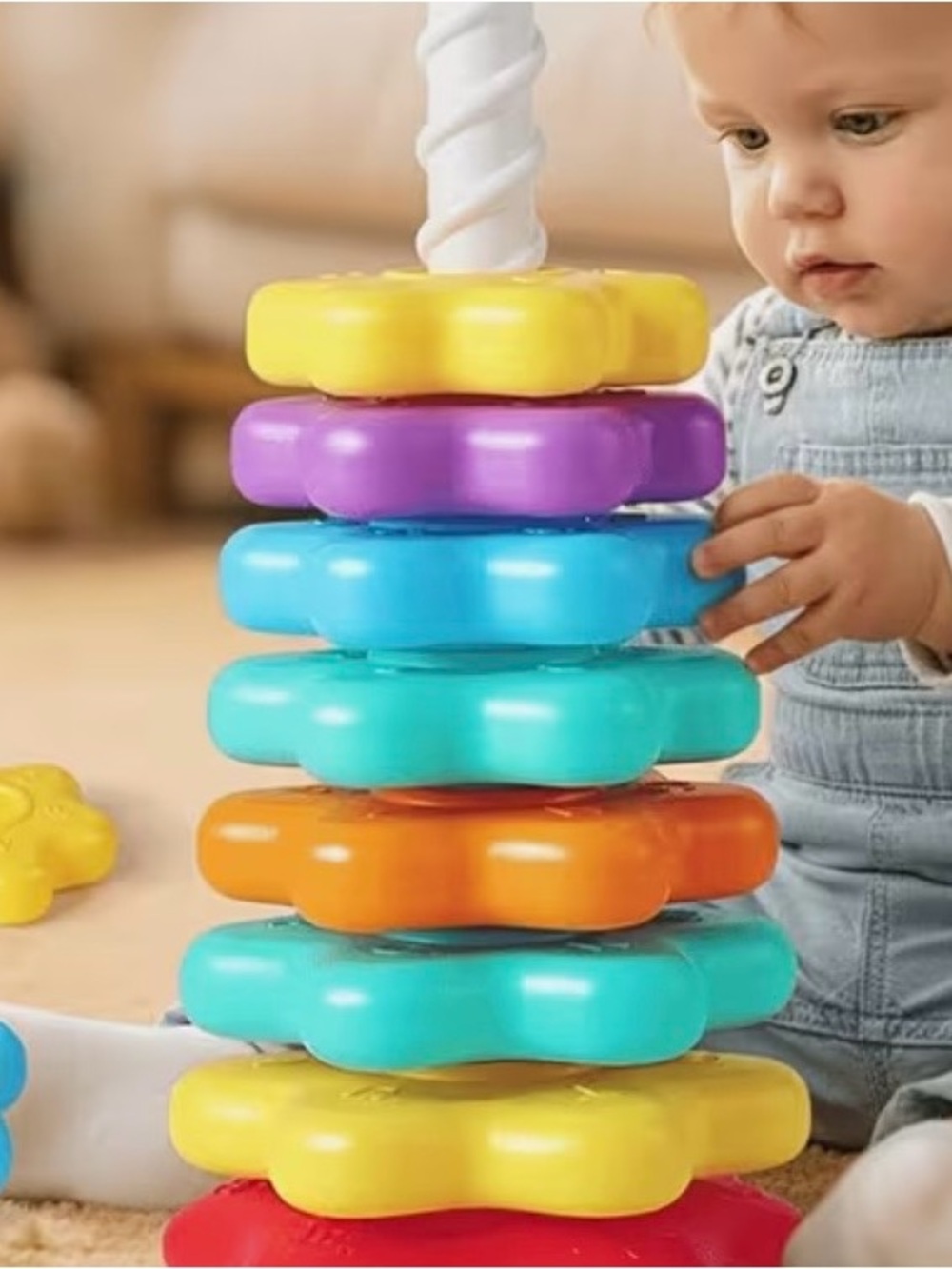 Stacking Flower Rings Toy - Multicolor